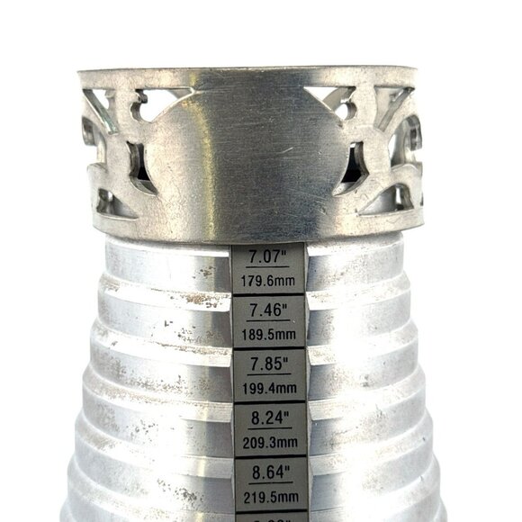 Vintage Estate Salisbury Pewter Cuff Bracelet 1" Wide Openwork 7" 46.3g - Picture 6 of 8